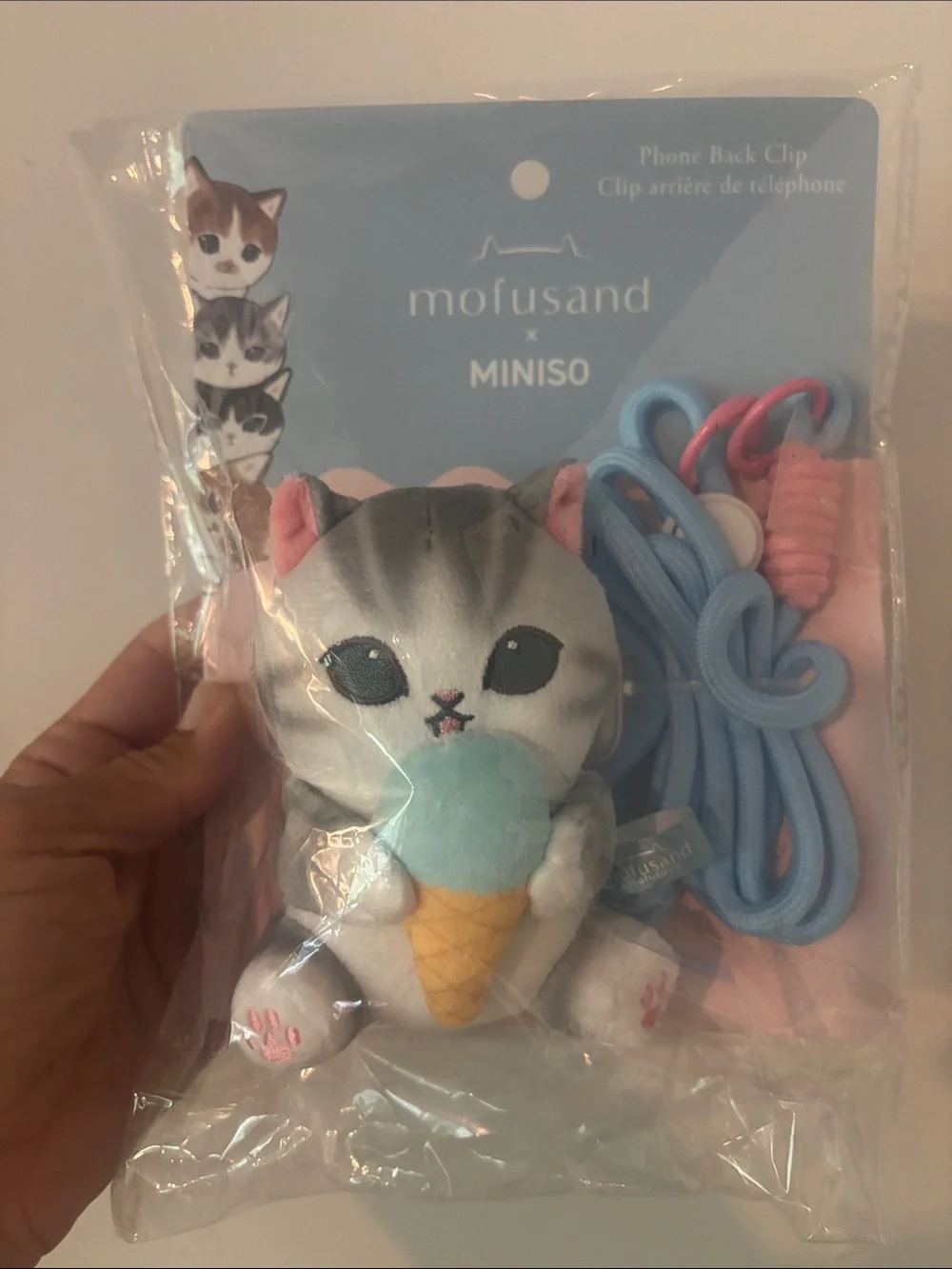 Miniso 🐱😻Plush Phone case Holder - adorable cat design- Mofusand